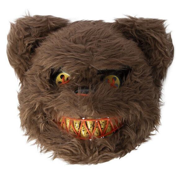 🔥Bloody Halloween LED Teddy Bear Mask Scary Plush Mask BNIB🔥 - Picture 1 of 3
